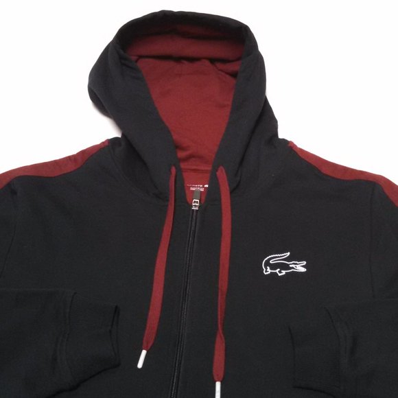 Lacoste Sleepwear Hoodie Full Zip Sweatshirt - Picture 2 of 6